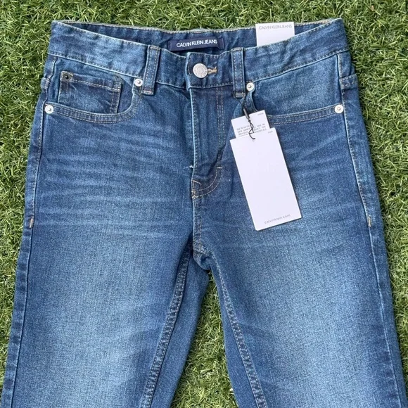 Calvin Klein Jeans Boys Blue Skinny Jeans - Picture 3 of 16